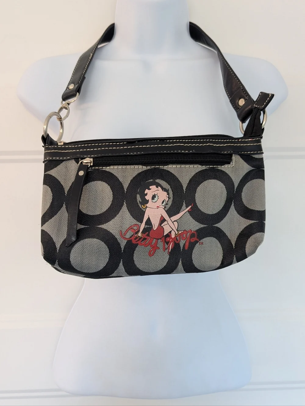 Betty Boop Vintage Y2K Shoulder Bag 2007 Graphic Mini Purse - Picture 8 of 8